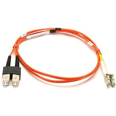 Black Box Om2 50/125 Multimode Fiber Optic Patch Cable - Ofnr Pvc, Sc To Lc, Orange, 3-m (9.8-ft.) (EFN6021003M)