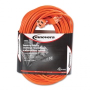 Innovera Indoor/Outdoor Extension Cord, 100 ft, 10 A, Orange (72200)