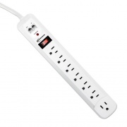 Innovera Surge Protector, 7 AC Outlets, 4 ft Cord, 1,080 J, White (71654)