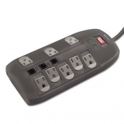 Innovera Surge Protector, 8 AC Outlets, 6 ft Cord, 2,160 J, Black (71656)