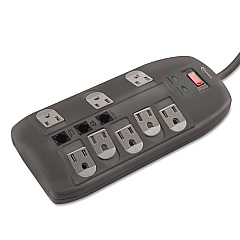 Innovera Surge Protector, 8 AC Outlets, 6 ft Cord, 2,160 J, Black (IVR71656)