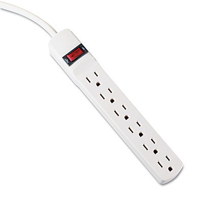 Innovera Power Strip, 6 Outlets, 6 ft Cord, Ivory (IVR73306)