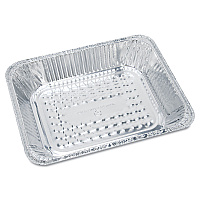 HFA Aluminum Oblong Container, 1-lb Capacity, 4.56 x 5.56 x 1.63, Silver, 1,000/Carton (HFA205930)