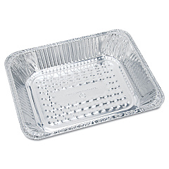HFA Aluminum Oblong Container, 1-lb Capacity, 4.56 x 5.56 x 1.63, Silver, 1,000/Carton (HFA205930)