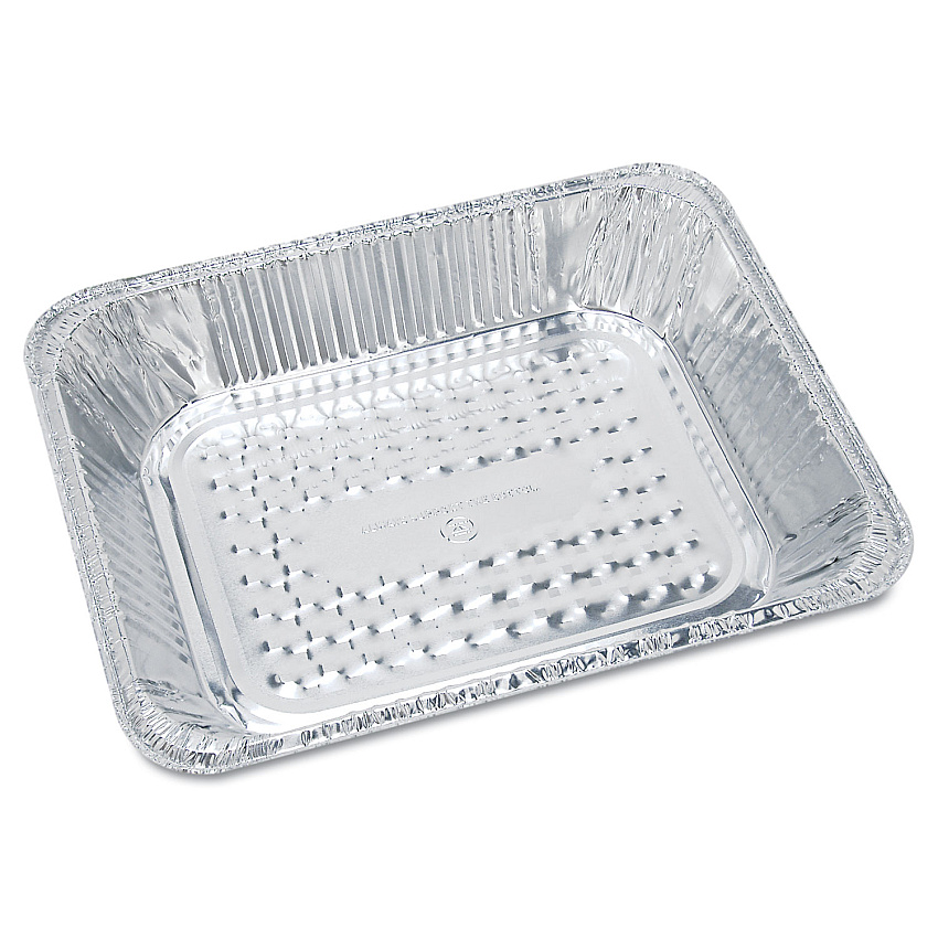 HFA Aluminum Oblong Container, 1-lb Capacity, 4.56 x 5.56 x 1.63, Silver, 1,000/Carton (HFA205930)