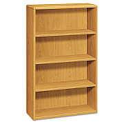 HON 10700 Series Wood Bookcase, Four-Shelf, 36w x 13.13d x 57.13h, Harvest (HON10754CC)