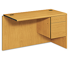 HON 10700 "L" Workstation Return, Right 3/4 Pedestal, 48w x 24d x 29.5h, Harvest (HON10715RCC)