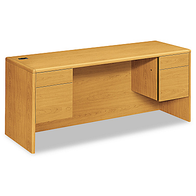 HON 10700 Kneespace Credenza, 3/4 Height Pedestals, 72w x 24d x 29.5h, Harvest (HON10743CC)