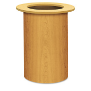 HON Laminate Cylinder Table Base, 18" Diameter x 28h, Harvest (TLRAC)