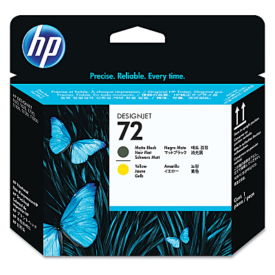 HP 72, (C9384A) Matte Black/Yellow Printhead