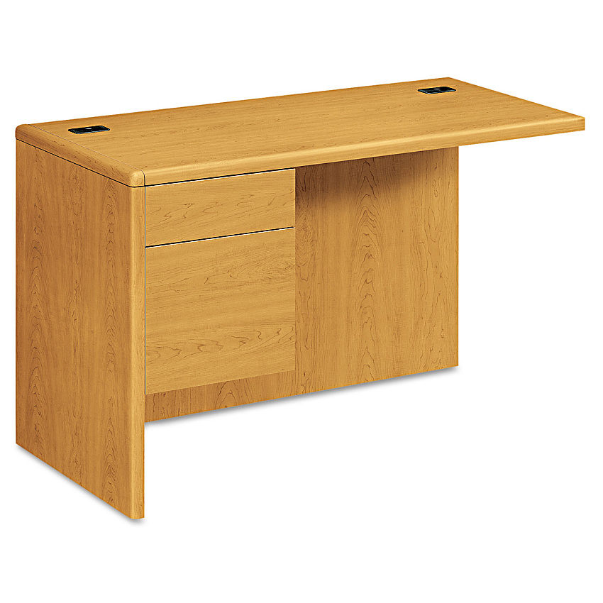 HON 10700 "L" Workstation Return, Left 3/4 Pedestal, 48w x 24d x 29.5h, Harvest (HON10716LCC)