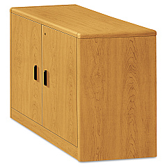 HON 10700 Series Locking Storage Cabinet, 36w x 20d x 29.5h, Harvest (HON107291CC)