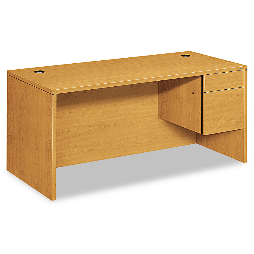 HON 10500 Series "L" Workstation Right Pedestal Desk, 66" x 30" x 29.5", Harvest (HON10583RCC)