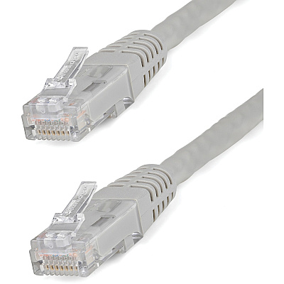 StarTech 3ft Cat6 Ethernet Cable Gray Cat 6 Poe (C6PATCH3GR)