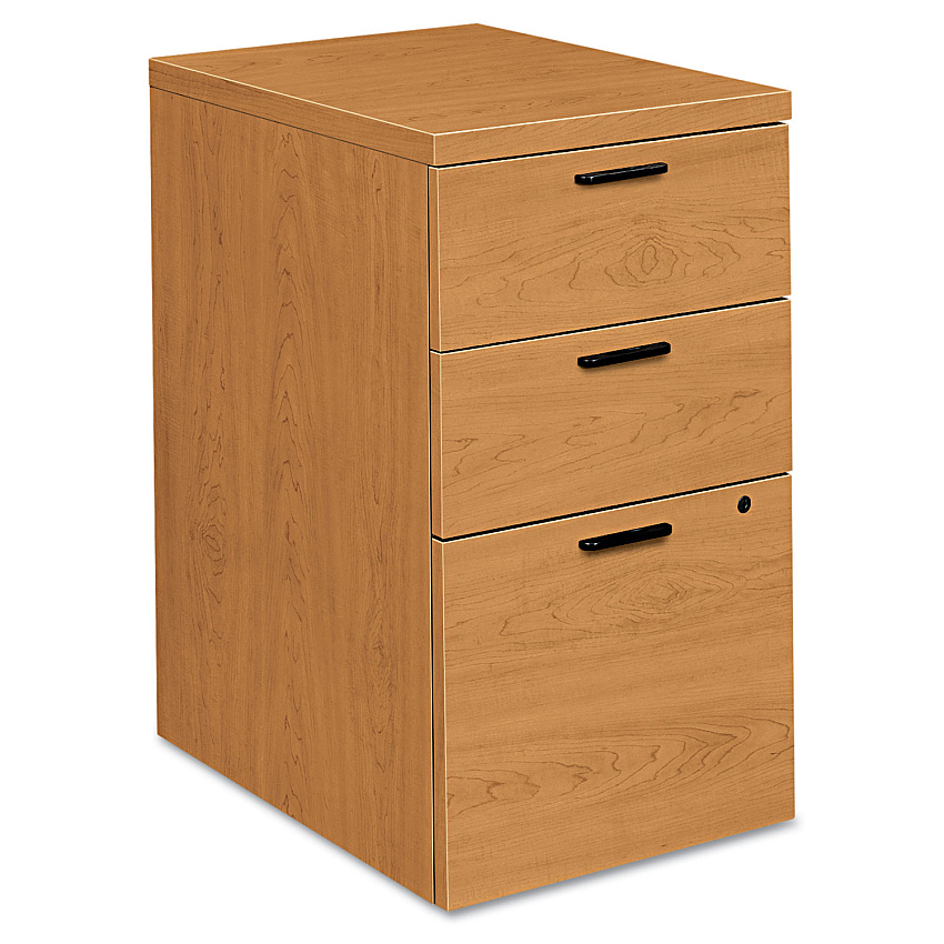 HON 10500 Series Mobile Pedestal File, Left or Right, 3-Drawers: Box/Box/File, Legal/Letter, Harvest, 15.75" x 22.75" x 28" (HON105102CC)