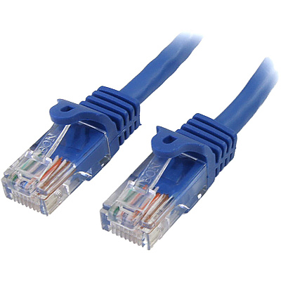 StarTech 3 Ft Blue Snagless Cat5e Utp Patch Cable (RJ45PATCH3)