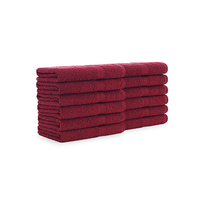 True Color Hand Towel 16x27 Burgundy, Pack Of 12 (P-HAND-BURGUNDY)