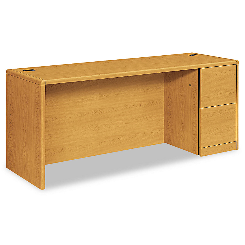 HON 10700 Series Right Pedestal Credenza, 72w x 24d x 29.5h, Harvest (HON10707RCC)