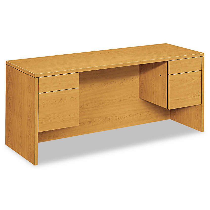 HON 10500 Series Kneespace Credenza With 3/4-Height Pedestals, 60w x 24d x 29.5h, Harvest (HON10565CC)