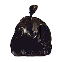 Heritage Reprocessed Resin Can Liners, 45 gal, 2 mil, 40" x 46", Black, 100/Carton (HERX8046QK)