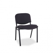Alera Continental Series Stacking Chairs, Supports Up to 250 lb, 19.68" Seat Height, Black, 4/Carton (SC67FA10B)