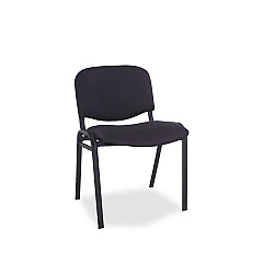 Alera Continental Series Stacking Chairs, Supports Up to 250 lb, 19.68" Seat Height, Black, 4/Carton (ALESC67FA10B)