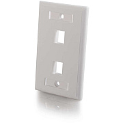 C2G 2-port Multimedia Keystone Wall Plate (03411)
