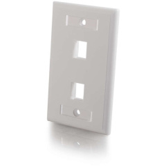 C2G 2-port Multimedia Keystone Wall Plate (03411)