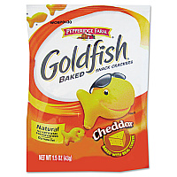 Pepperidge Farm Goldfish Crackers, Cheddar, Single-Serve Snack, 1.5oz Bag, 72/Carton (PPF13539)