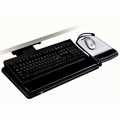 3M Adjustable Keyboard Tray with Adjustable Keyboard and Mouse Platform (MMMAKT80LE)