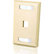 C2G 1-port Keystone Wallplate Ivory (03710)