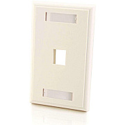 C2G 1-port Keystone Wallplate White (03410)