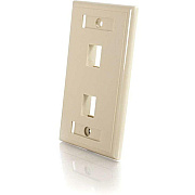 C2G 2-port Keystone Wallplate Ivory (03711)