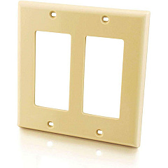 C2G Dual Gang Decora Wallplate Ivory (03726)