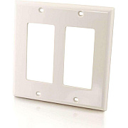 C2G Dual Gane Decora Wallplate White (03728)