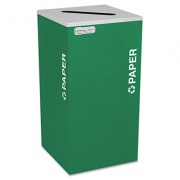 Ex-Cell KALEIDOSCOPE COLLECTION PAPER-RECYCLING RECEPTACLE, 24 GAL, EMERALD GREEN (RCKDSQPEGX)