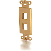 C2G Decora Multimedia Insert 2-port Ivory (03720)