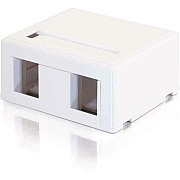 C2G Keystone Jack Surface Mntbox 2-port Wht (03833)
