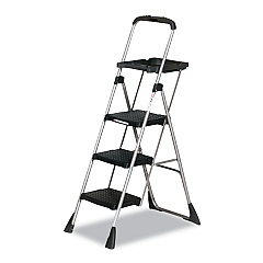 COSCO Max Work Platform, 55" Working Height, 225 lb Capacity, 3 Steps, Steel, Black (CSC11880PBL1E)