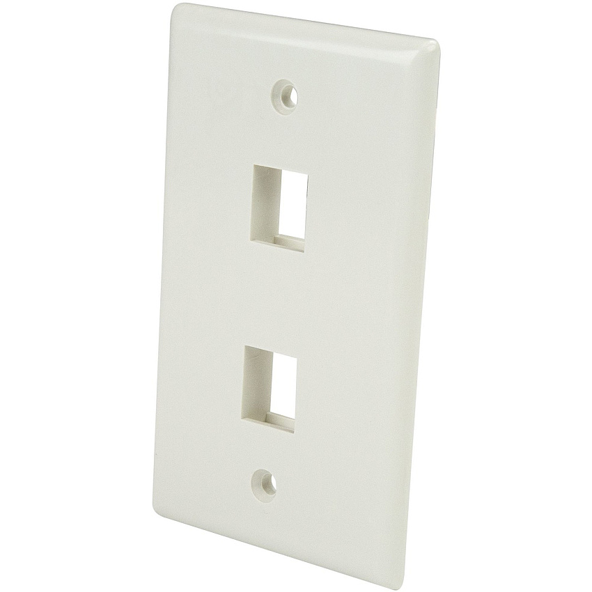 StarTech Dual Outlet Universal Wall Plate (PLATE2WH)