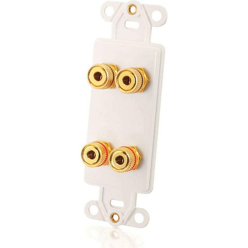 C2G Decora Banana Jack 2-pair Insert Wht (03964)