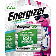 Energizer Recharge Power Plus Rechargeable AA Batteries, 4 Pack (EVENH15BP4)