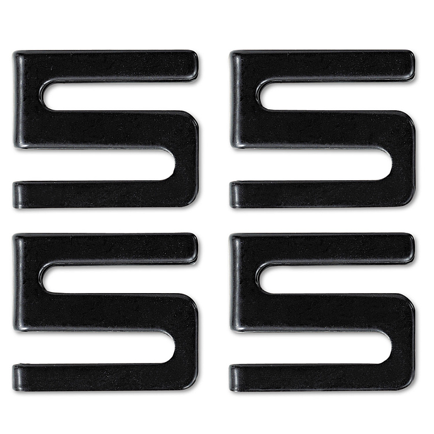 Alera Wire Shelving S Hooks, Metal, Black, 4 Hooks/Pack (ALESW59SHBL)