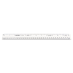 Chartpak Triangular Scale, Plastic, 12" Long, Architectural, White (3272BC)