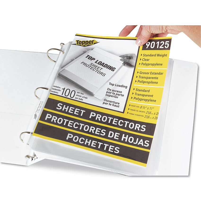 C-Line Top-Load Polypropylene Sheet Protectors, Standard, Letter, Clear, 2", 100/Box (CLI90125)