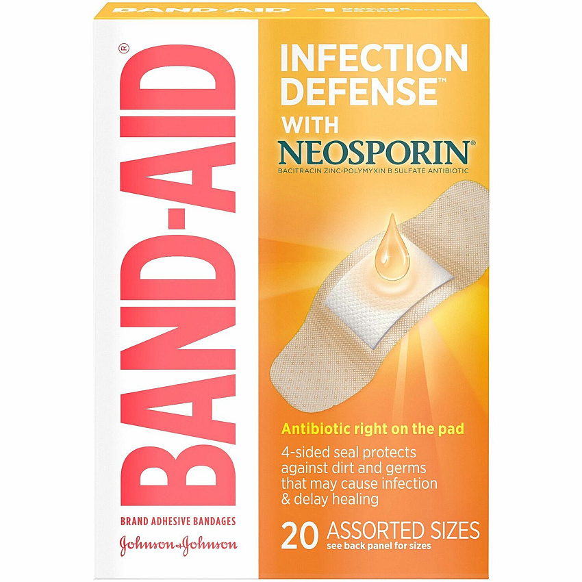 BAND-AID Adhesive Bandages Infection Defense with Neosporin (JOJ5570)
