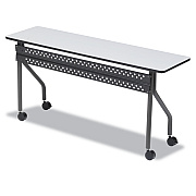 Iceberg OfficeWorks Mobile Training Table, Rectangular, 72" x 18" x 29", Gray/Charcoal (ICE68067)