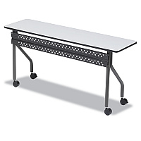 Iceberg OfficeWorks Mobile Training Table, Rectangular, 72" x 18" x 29", Gray/Charcoal (ICE68067)