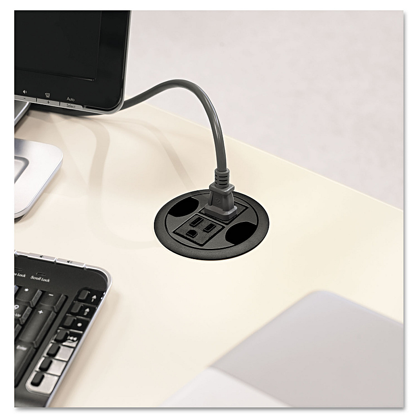 HON AC Power Hub, 3" Diameter, Black (HONGRMTACX)
