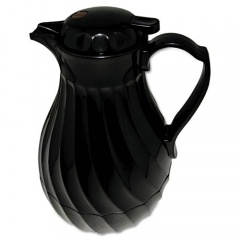 Hormel Poly Lined Carafe, Swirl Design, 40 oz, Black (4022B)